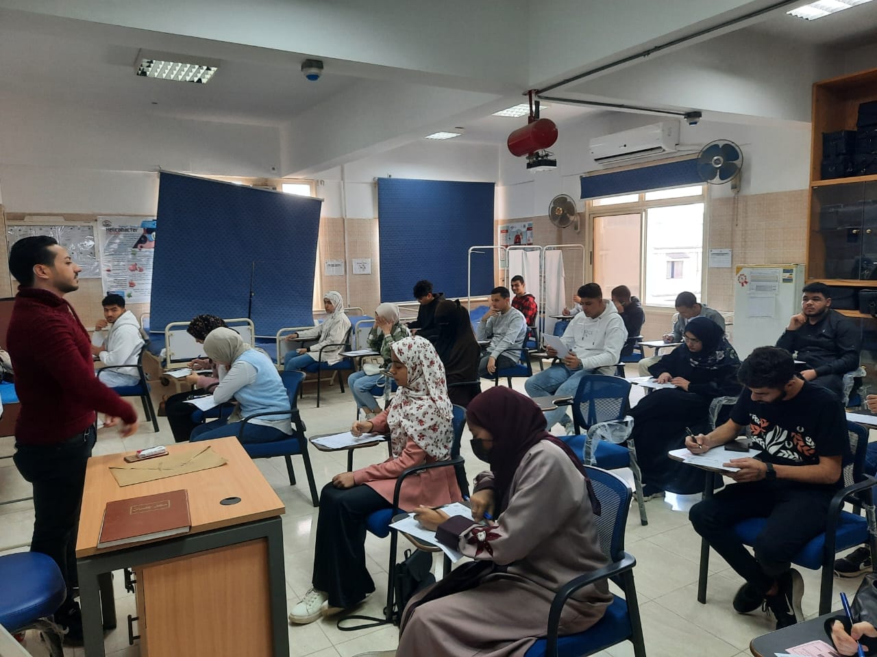 The beginning of the mid-term exams at the Faculty of Nursing, Mansoura University