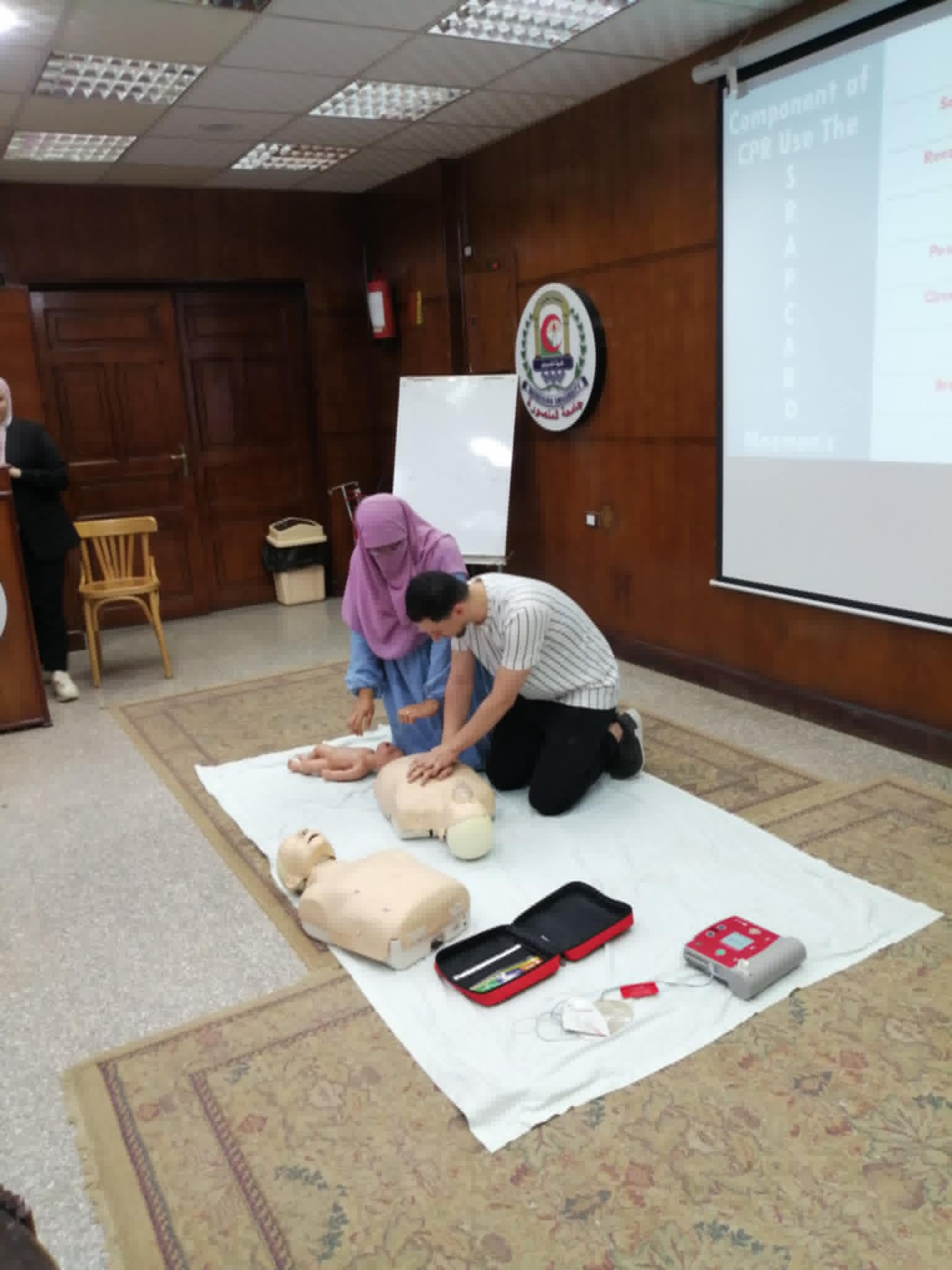 Training the fourth group of nursing staff at the Internal Medicine Specialized Hospital on “Cardiopulmonary Resuscitation”