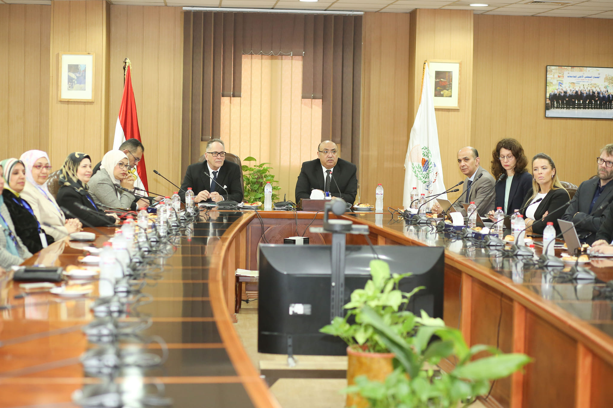 A delegation from the German Commission for International Accreditation at Mansoura University to accredit the Faculty of Nursing