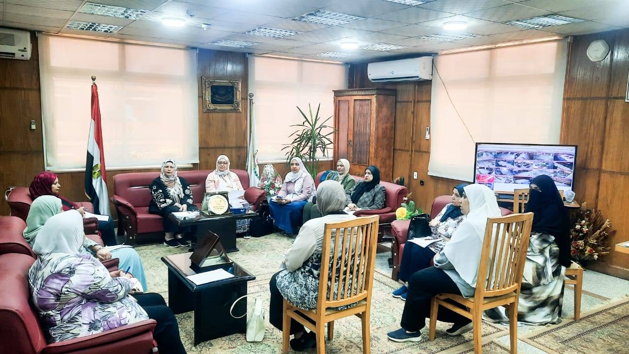 اجتماع الاستاذ الدكتور / عبير زكريا- عميد كلية التمريض جامعة المنصورة بمجلس إدارة كلية المجلة العلمية