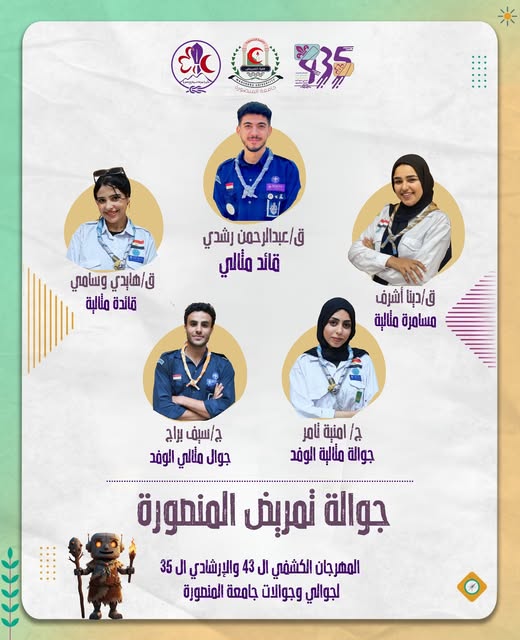 إنجازات وفد كلية التمريض في المهرجان الكشفي الـ43 والإرشادي الـ35 لجوالي وجوالات جامعة المنصورة 