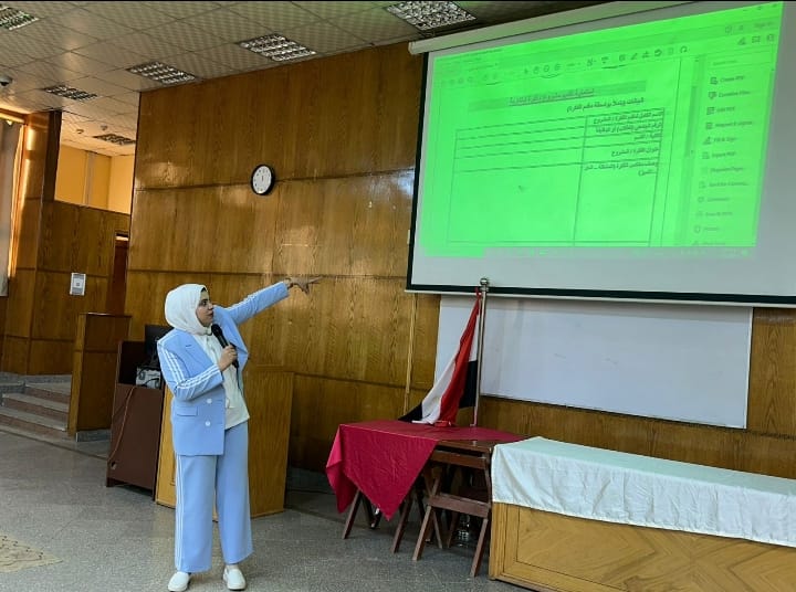 مشاركة وحدة دعم الابداع والابتكار  بكلية التمريض خلال الاسبوع التعريفى بالكلية