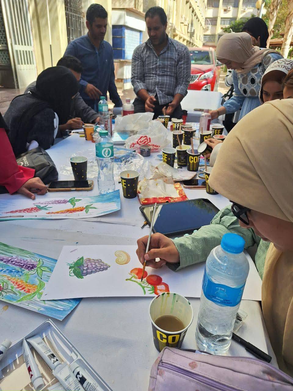 مشاركة كلية التمريض جامعة المنصورة«بينالي الفنون التشكيلية»