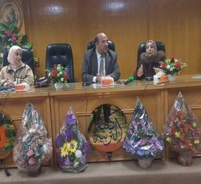 كلية التمريص جامعة المنصورة تقيم ندوة توعوية عن التغذية السليمة أثناء شهر الصوم لطلاب كلية التربية 