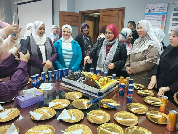 The Department of Women's Health and Obstetrics Nursing celebrated the birthday of Dr. Hanan Elsayed Mohamed, Head of Department.